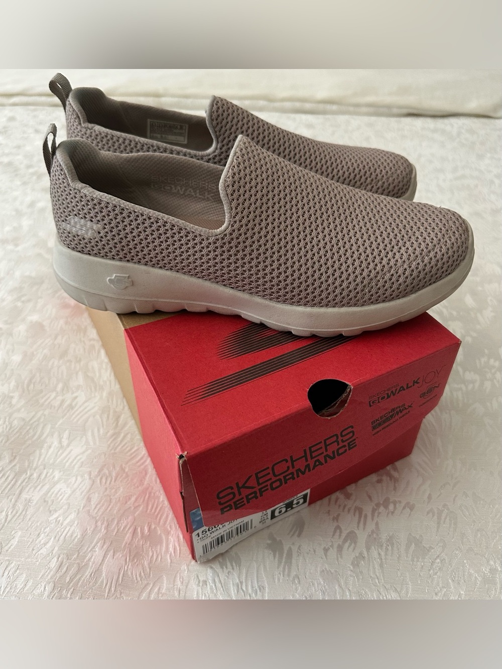 Skechers Men’s Slip-On Mesh Walking Shoe — Light Taupe
